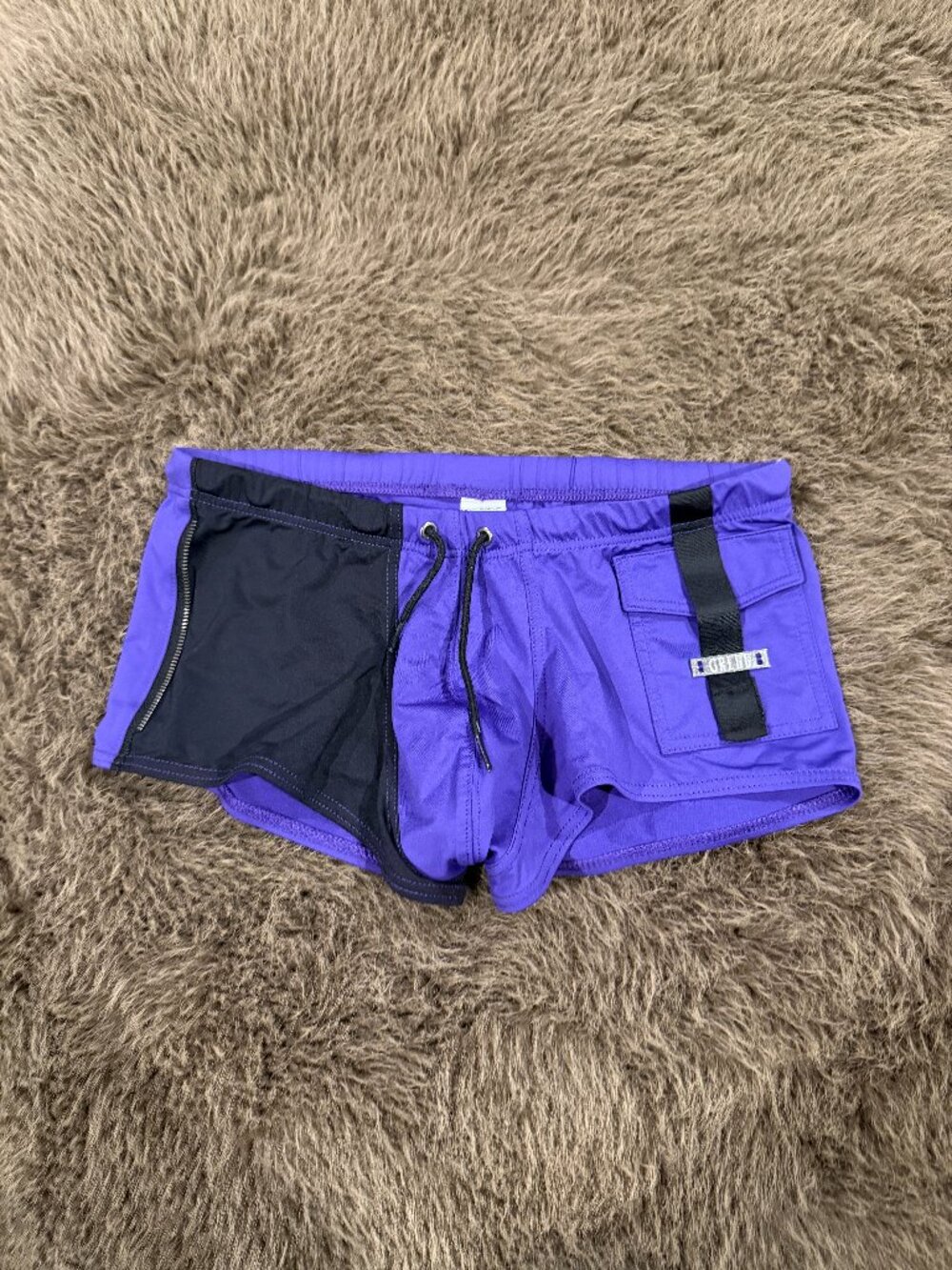 Gregg Homme Men's Swim Trunk Size Small Purple Black Like New